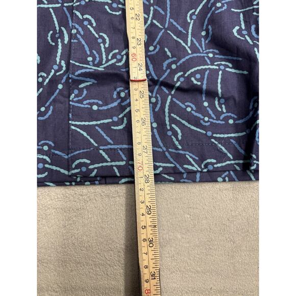 Tori Richard Shirt Mens Small Blue Abstract Print Button Up Hawaiian Cotton USA - Picture 2 of 6